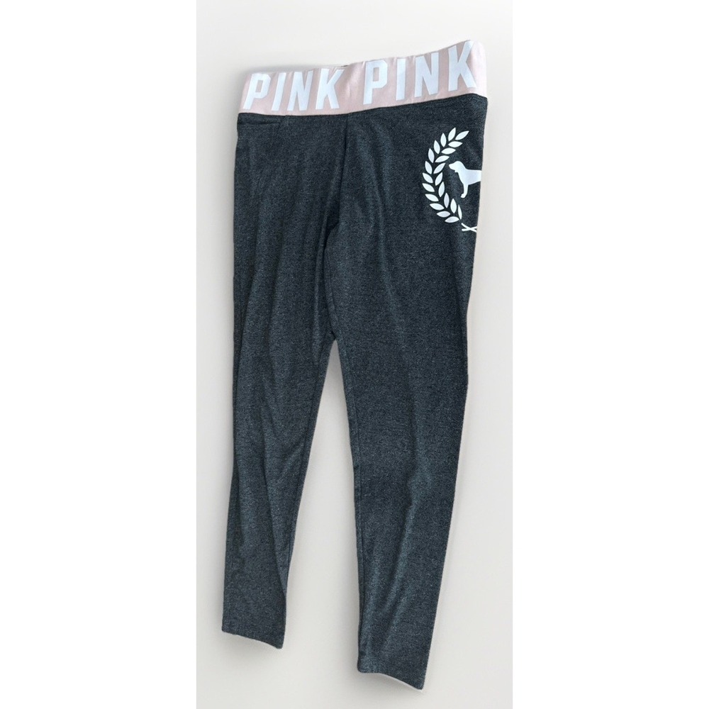 Pink Victoria Secrets High Waist Black Static Yoga Leggings Womens Small‎